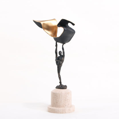 Volara - Marble & Metal Human Figurine