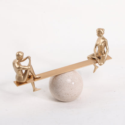 Tango - Metal & Marble Couple Figurine