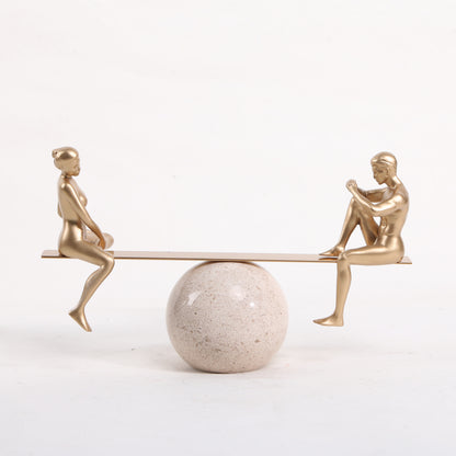 Tango - Metal & Marble Couple Figurine