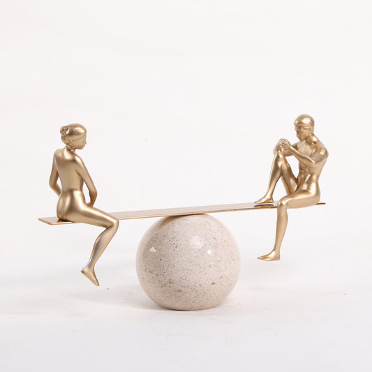 Tango - Metal & Marble Couple Figurine