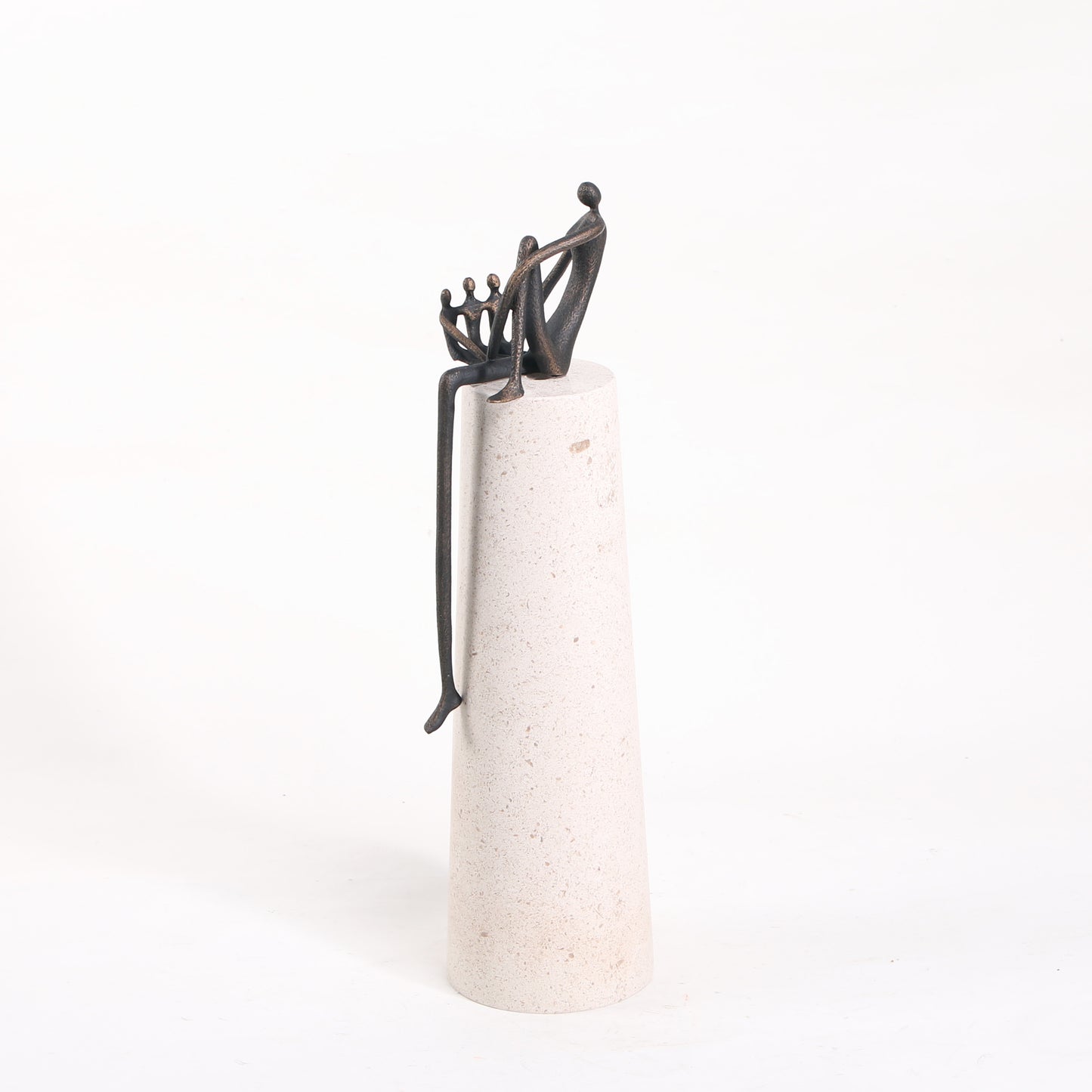 Nestling - Marble & Metal Human Figurine
