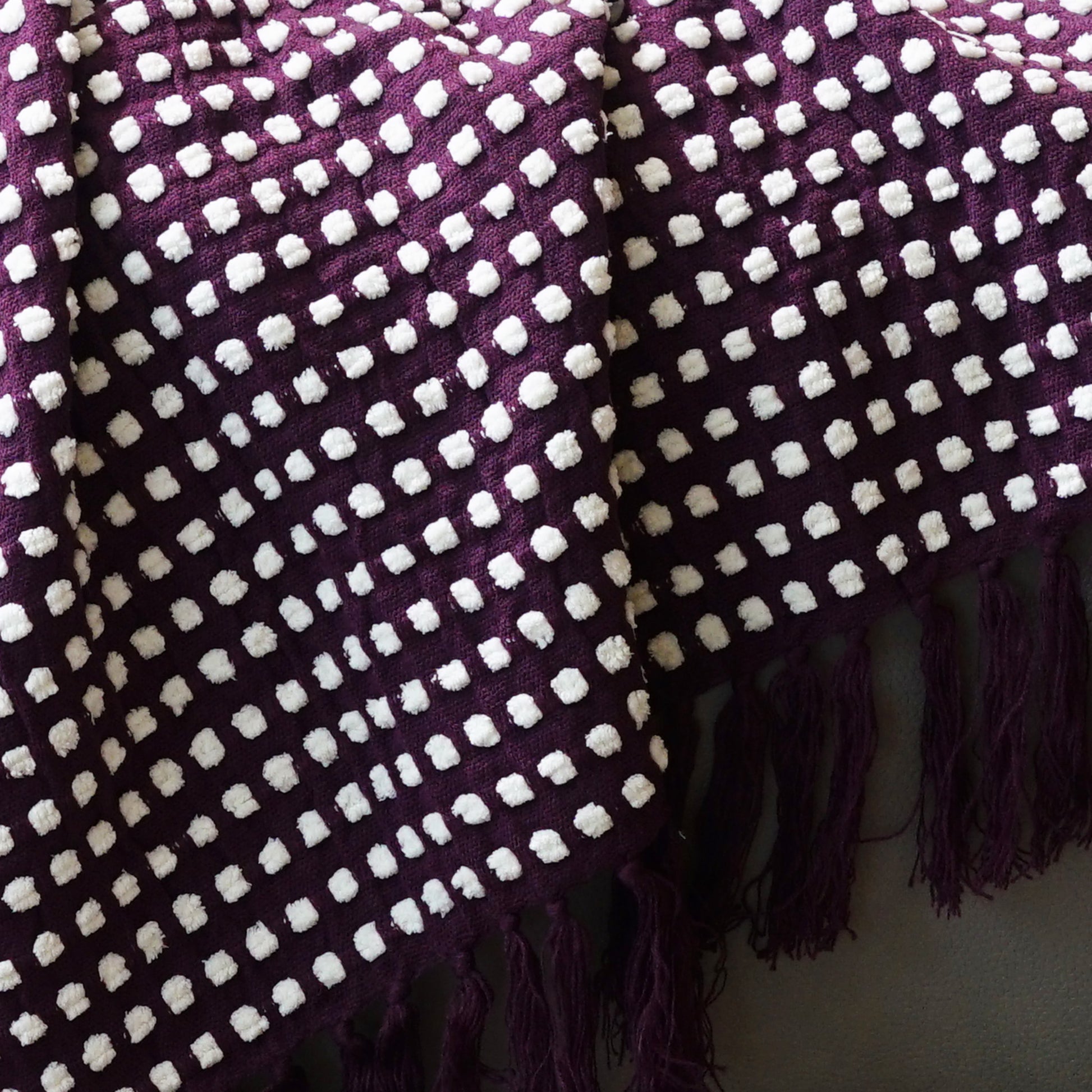 The Cozy Cocoon Purple Woollen Throw Blanket by La Muse Elegant
