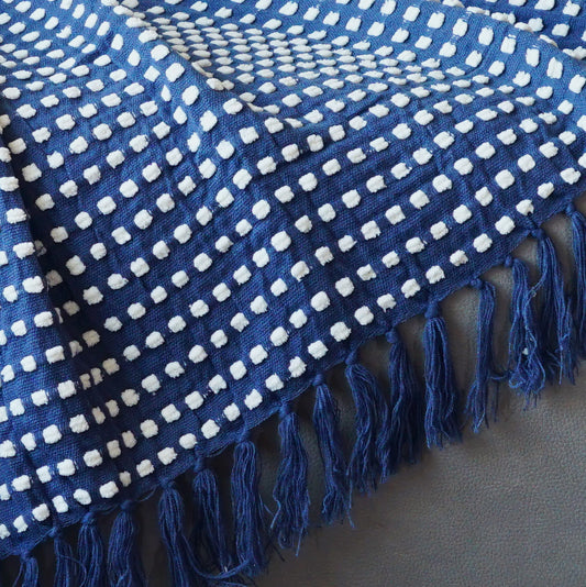 Throws The Cozy Cocoon Woollen Throw - Blue