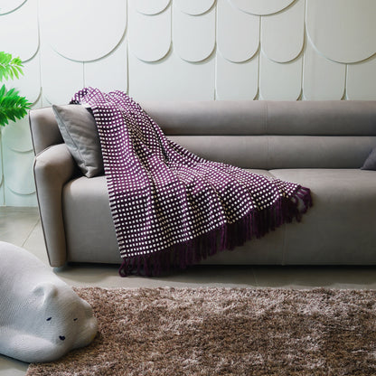 Throws The Cozy Cocoon Woollen Throw - Purple