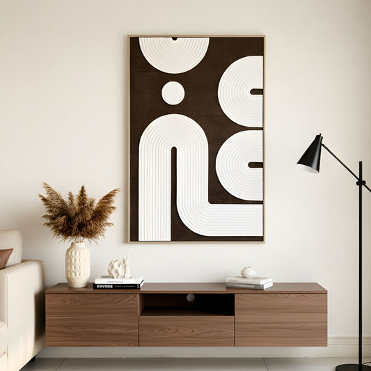 Interlace by La Muse – 4 × 3 ft Textured Abstract Wall Art for Living Room & Study - Style 2