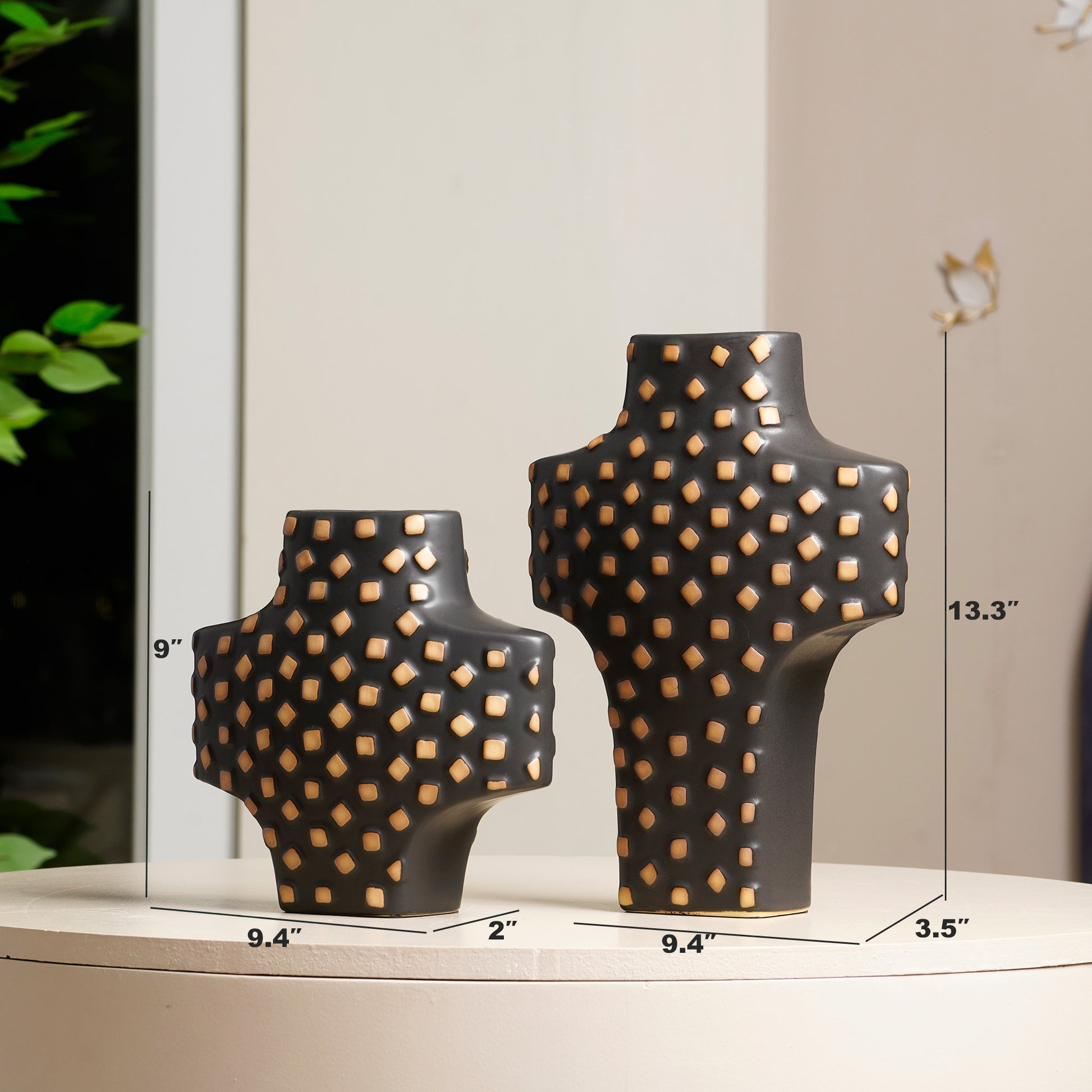 Table Vase A Royal Stash: Cross Shaped Ceramic Flower Vase
