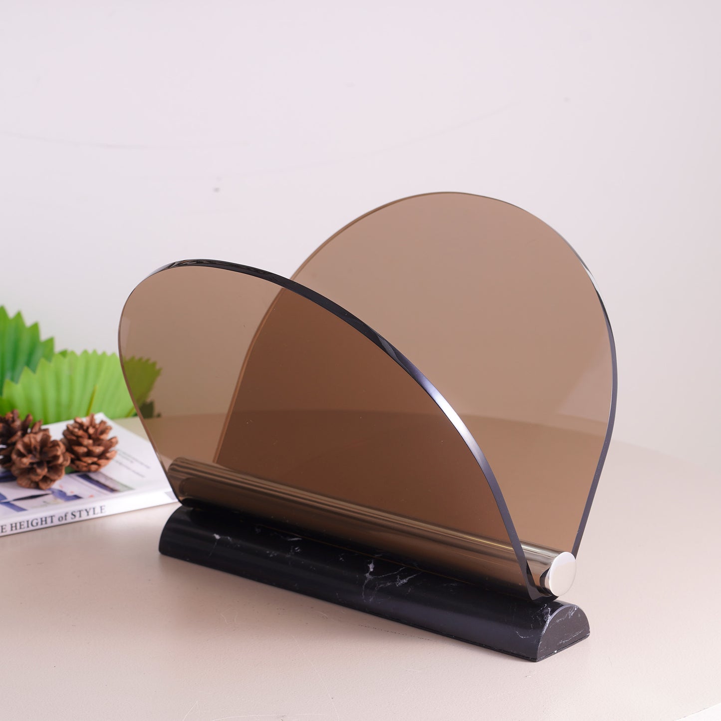 Artful Organization: Marble & Metal Magazine Holder