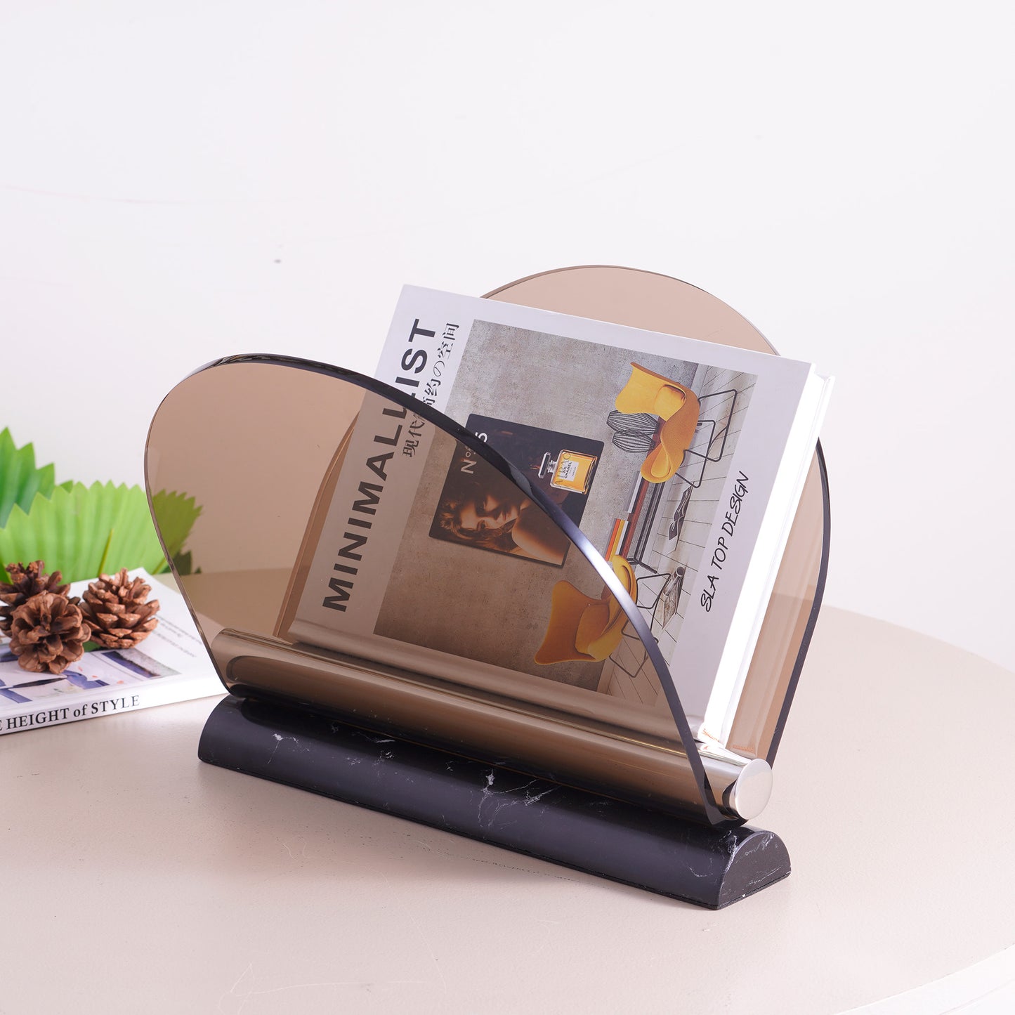 Artful Organization: Marble & Metal Magazine Holder