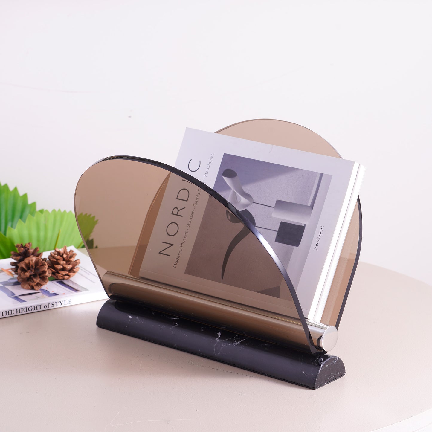 Artful Organization: Marble & Metal Magazine Holder