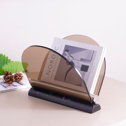 Artful Organization: Marble & Metal Magazine Holder
