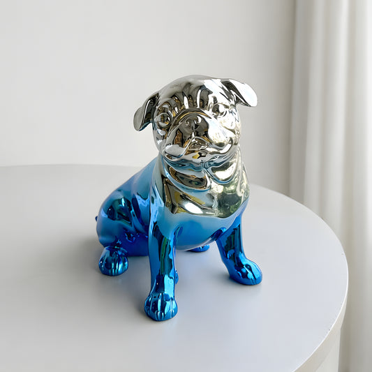 Bruno - Metallic Finish Pug Dog Showpiece