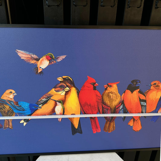 Perched - Birds Inspired LED Wall Art ~ 5 ft long