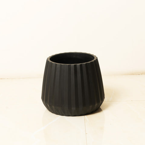 Pot Noir: Empty Plant Pot - 10x10 Inches - Black