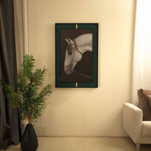 Majestic Mane Masterpiece - 3D Horse Premium Wall Art