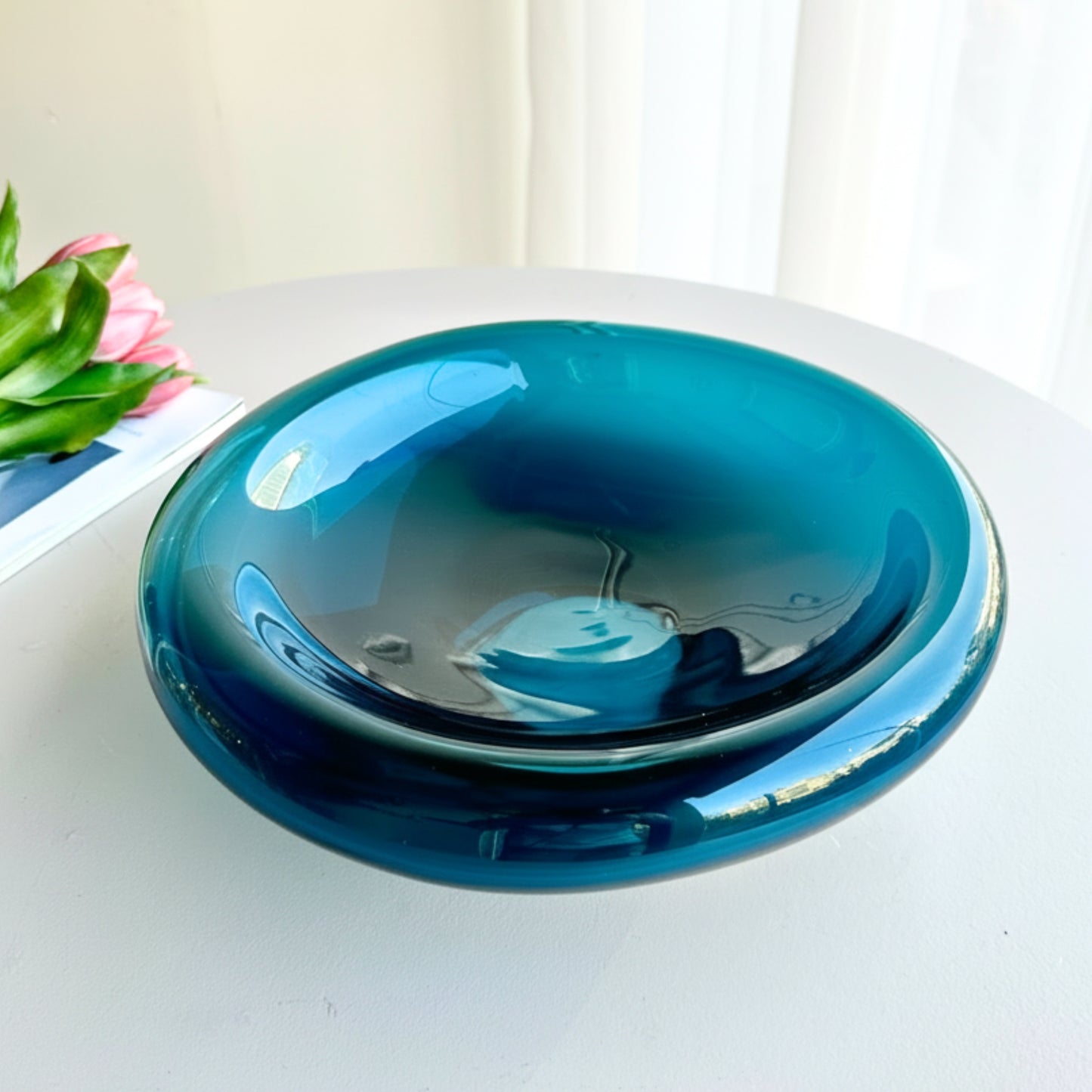 Ocean by La Muse – Glass Decorative Bowl for Coffee Table & Console