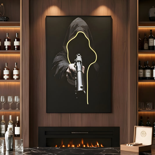 Outlaw by La Muse – 3 × 4 ft LED Canvas Wall Art for Lounge & Game Rooms