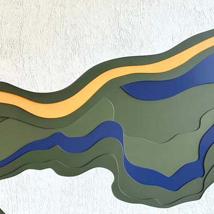 Traverse - Modern Abstract Layered Wood Wall Art ~ 4 ft x 2.5 ft