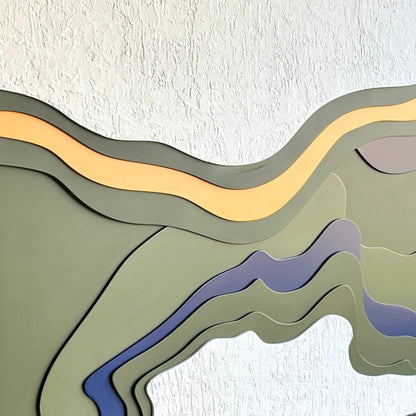 Traverse - Modern Abstract Layered Wood Wall Art ~ 4 ft x 2.5 ft