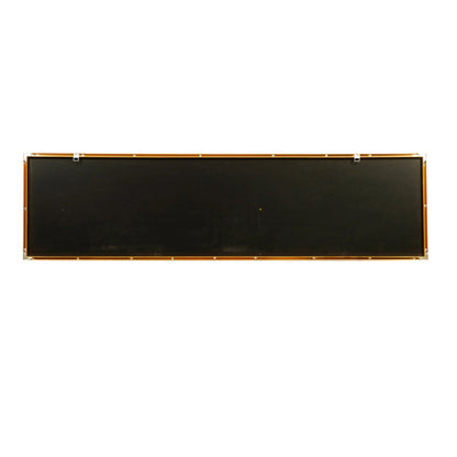 crystal porcelain wall arts Urban Heights Cityscape Themed Framed Glass Wall Art - Yellow & Grey ~ 5 Feet Long
