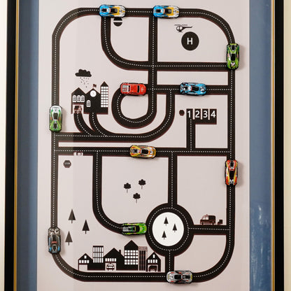 Premium Wall Art Pixel Metropolis - Video Game Inspired Framed 3D Wall Art