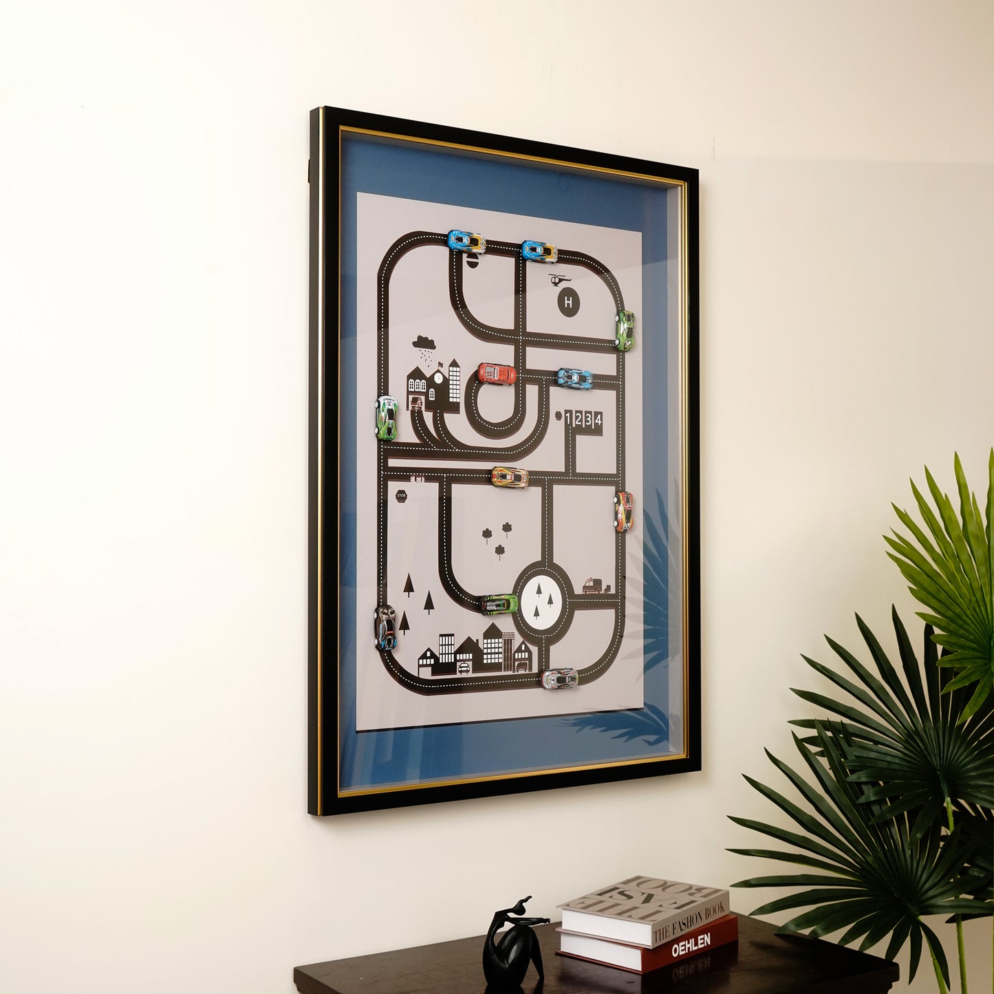 Premium Wall Art Pixel Metropolis - Video Game Inspired Framed 3D Wall Art