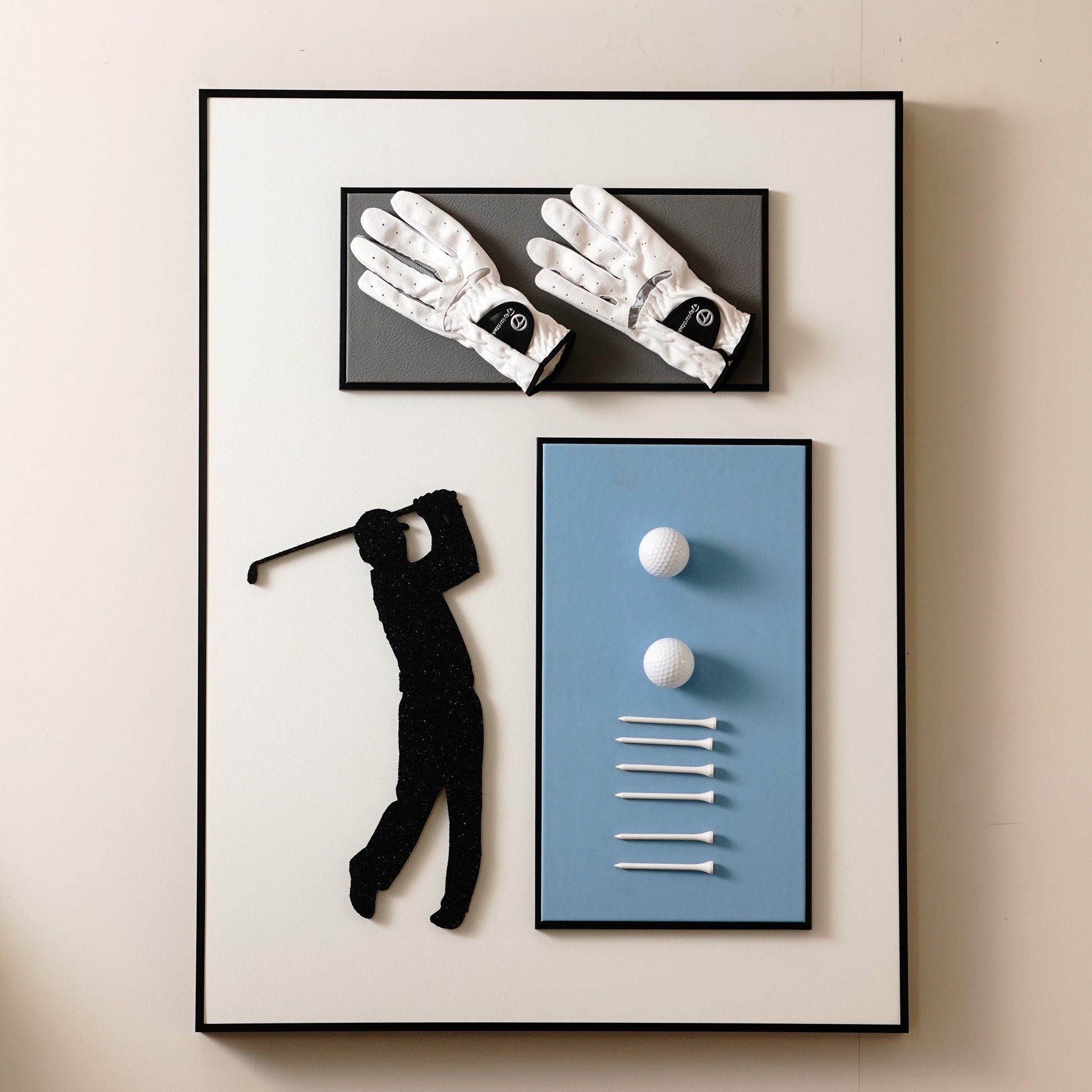 Premium Wall Art Champions' Journey - Golf Inspired Sports Theme Vertical Framed Wall Art
