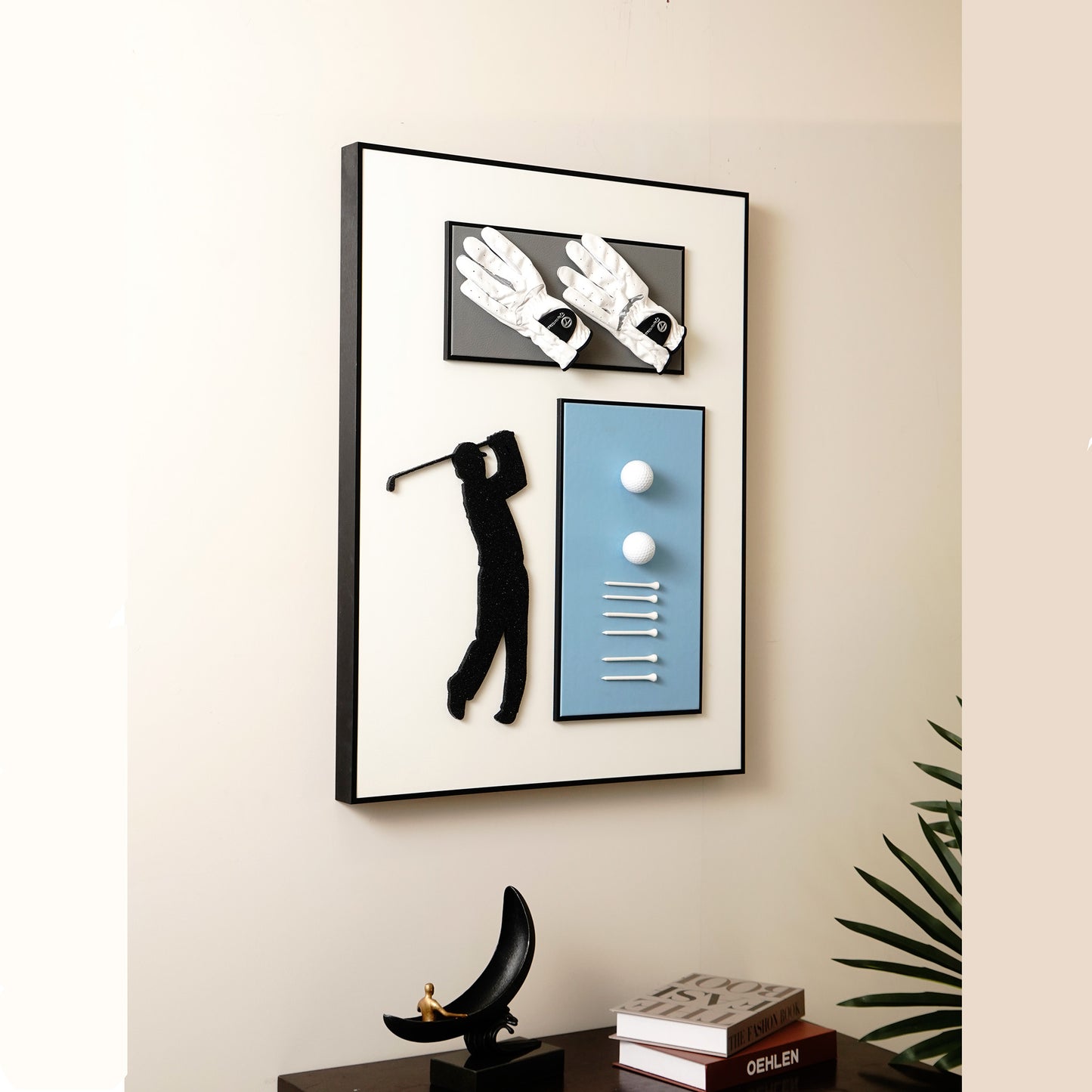 Premium Wall Art Champions' Journey - Golf Inspired Sports Theme Vertical Framed Wall Art