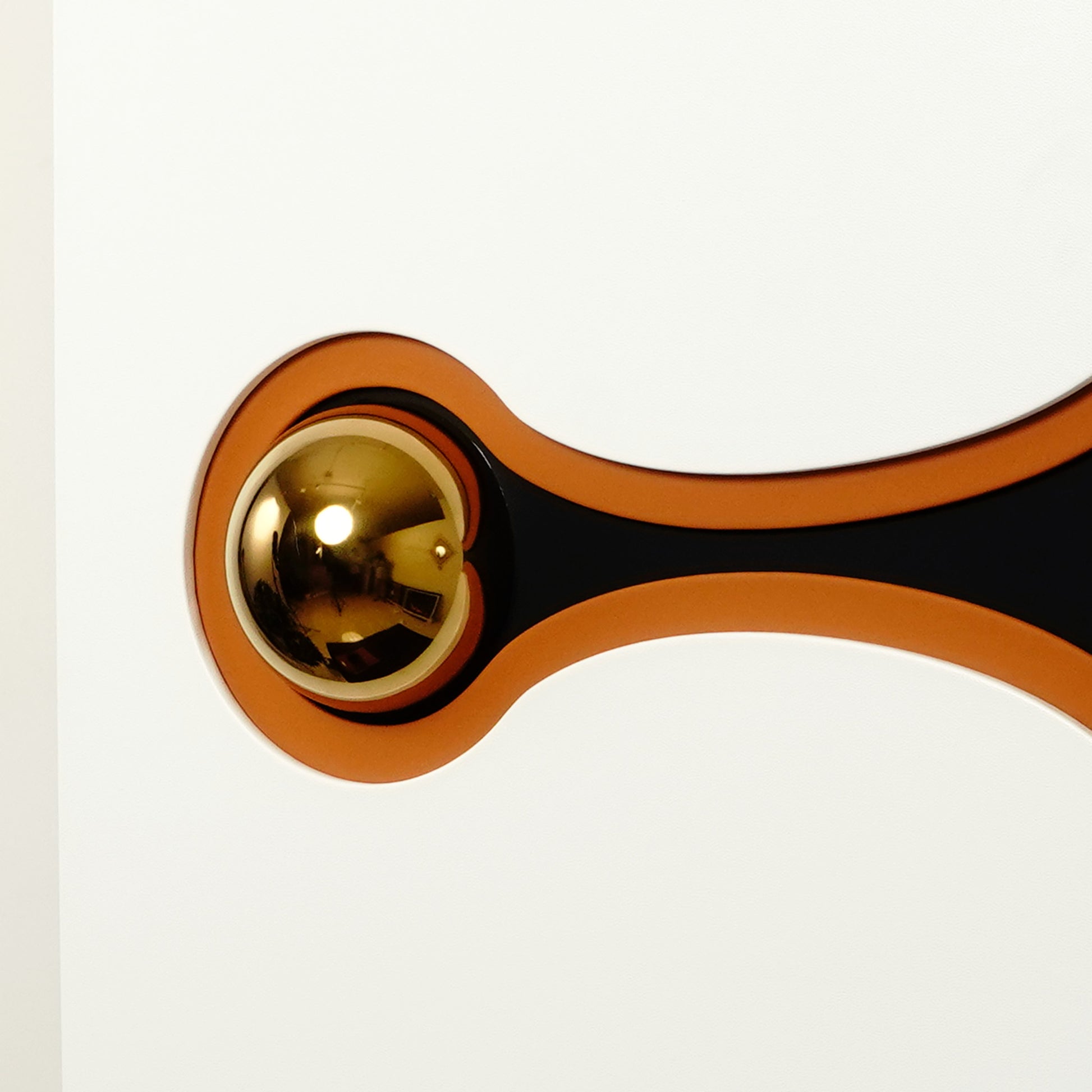 Premium Wall Art Chromatic Harmonies - Orange, Black & Gold Modern Abstract Wall Art
