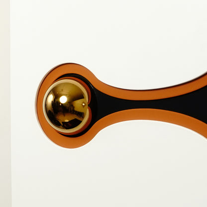 Premium Wall Art Chromatic Harmonies - Orange, Black & Gold Modern Abstract Wall Art