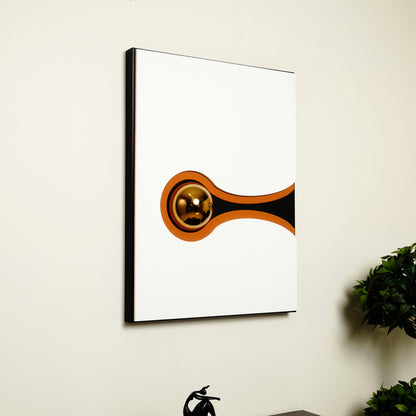 Premium Wall Art Chromatic Harmonies - Orange, Black & Gold Modern Abstract Wall Art