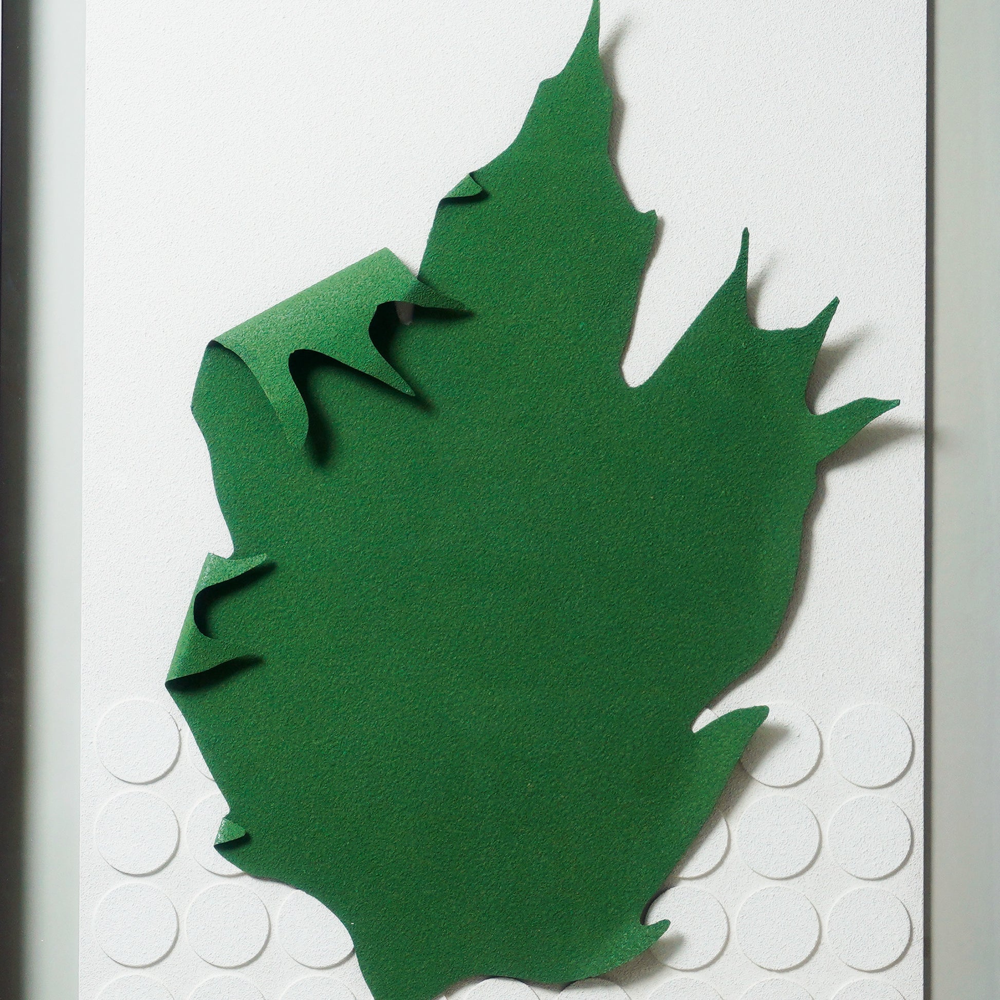 Premium Wall Art Eternal Autumn - Maple Leaves Inspired Glass Framed Vertical 3D Wall Art