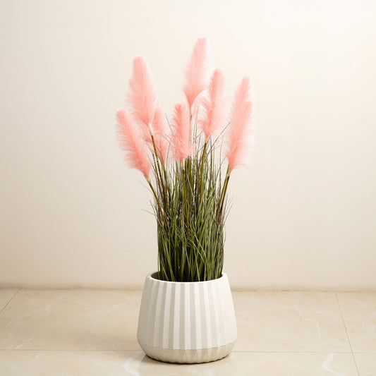 Pampas Oasis - 3.2 Feet Tall Pampas Artificial Plant - Pink