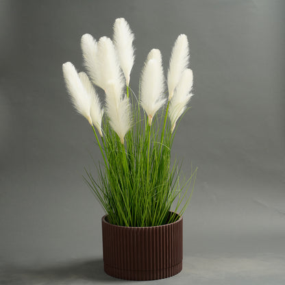 Pampas Oasis - 3.2 Feet Tall Pampas Artificial Plant - White