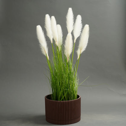 Pampas Oasis - 3.2 Feet Tall Pampas Artificial Plant - White