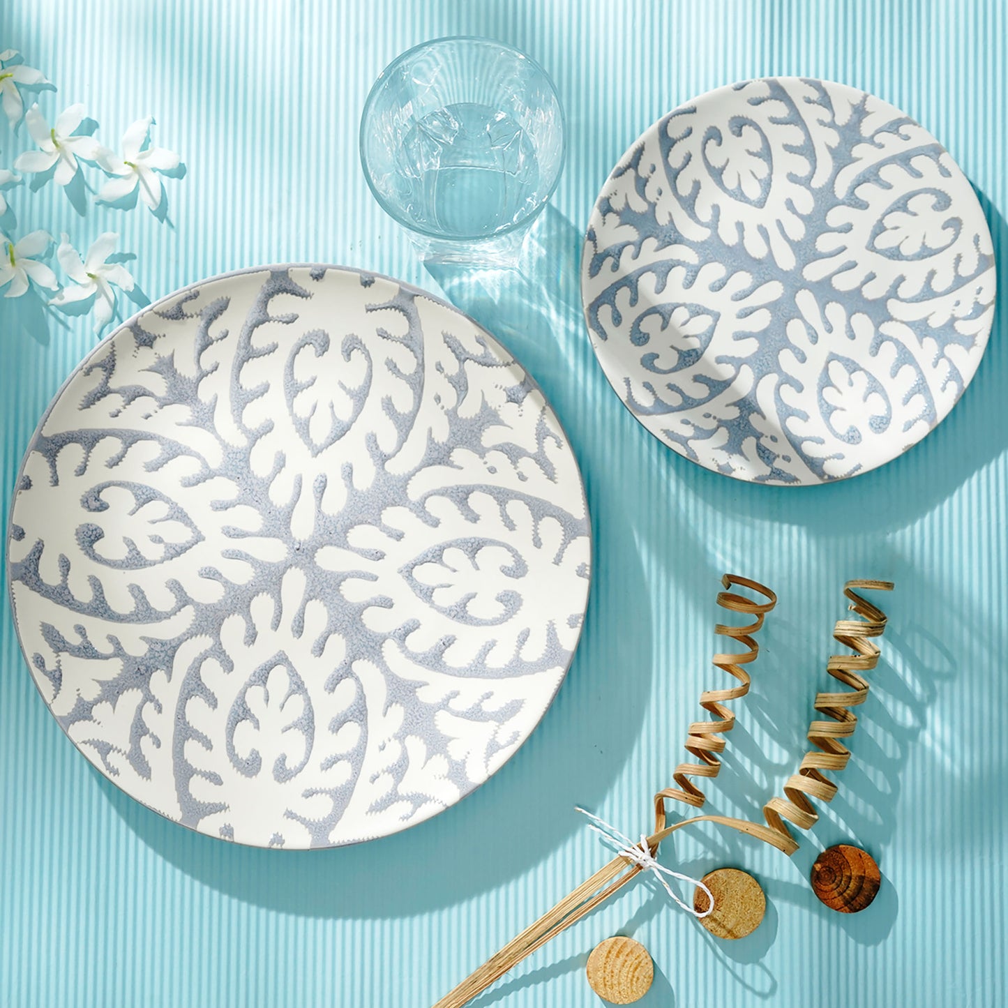 Dinner Plate Infinite Patterns Fine Porcelain Dinner Plates (Set of 4) - Grey & White