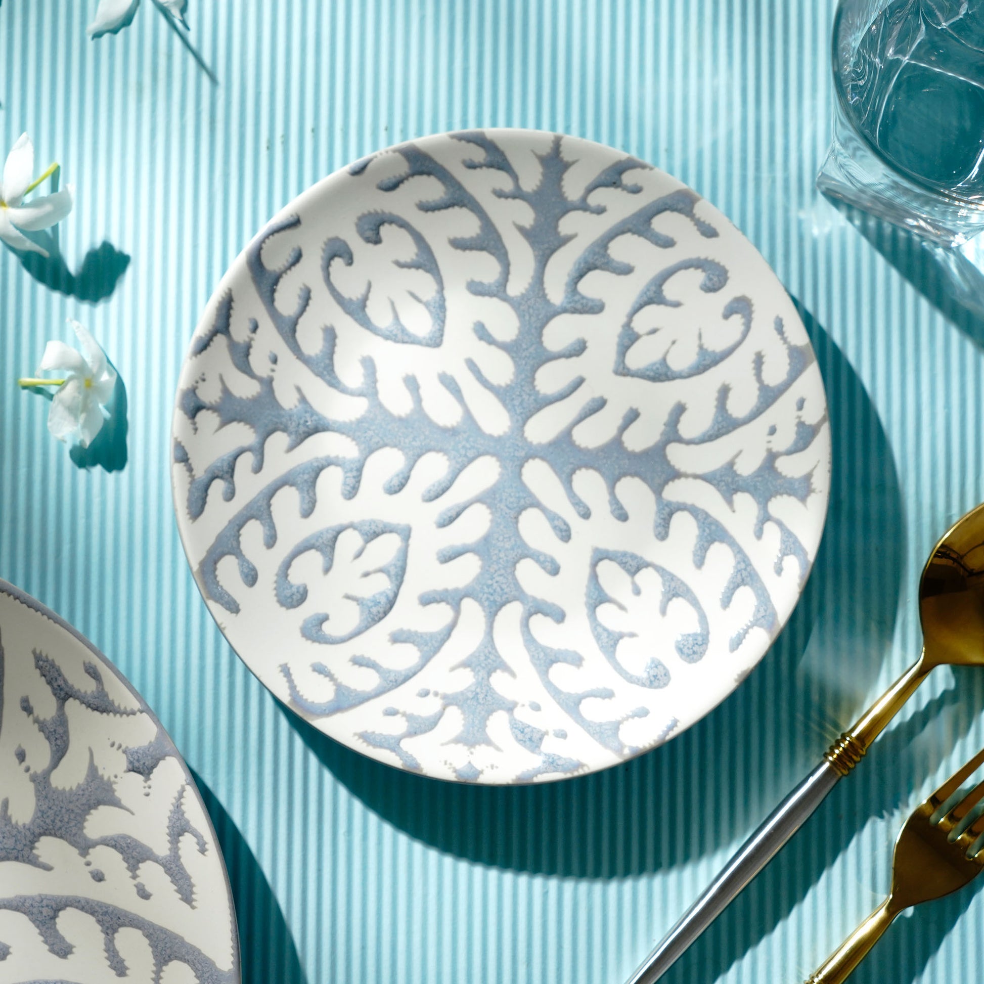 Dinner Plate Infinite Patterns Fine Porcelain Dinner Plates (Set of 4) - Grey & White
