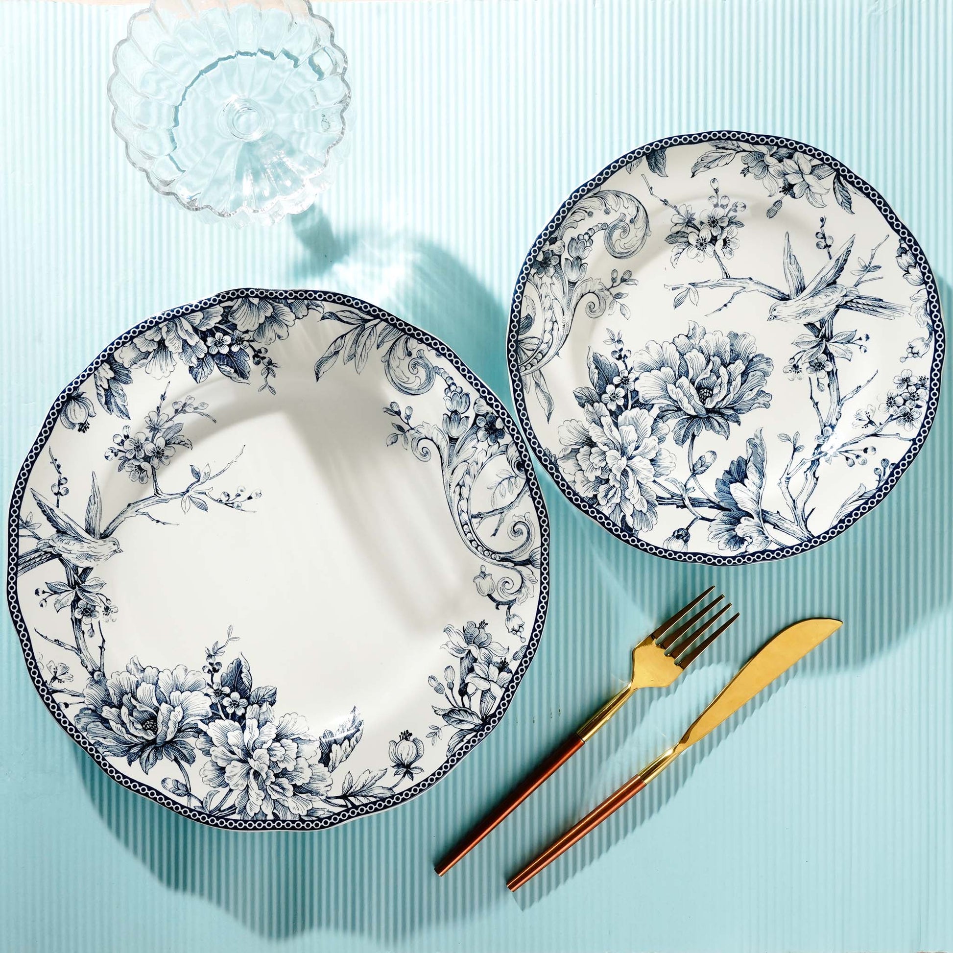 Side Plate Heritage Bloom - Vintage Floral Style Fine Porcelain Side Plates (Set of 6)