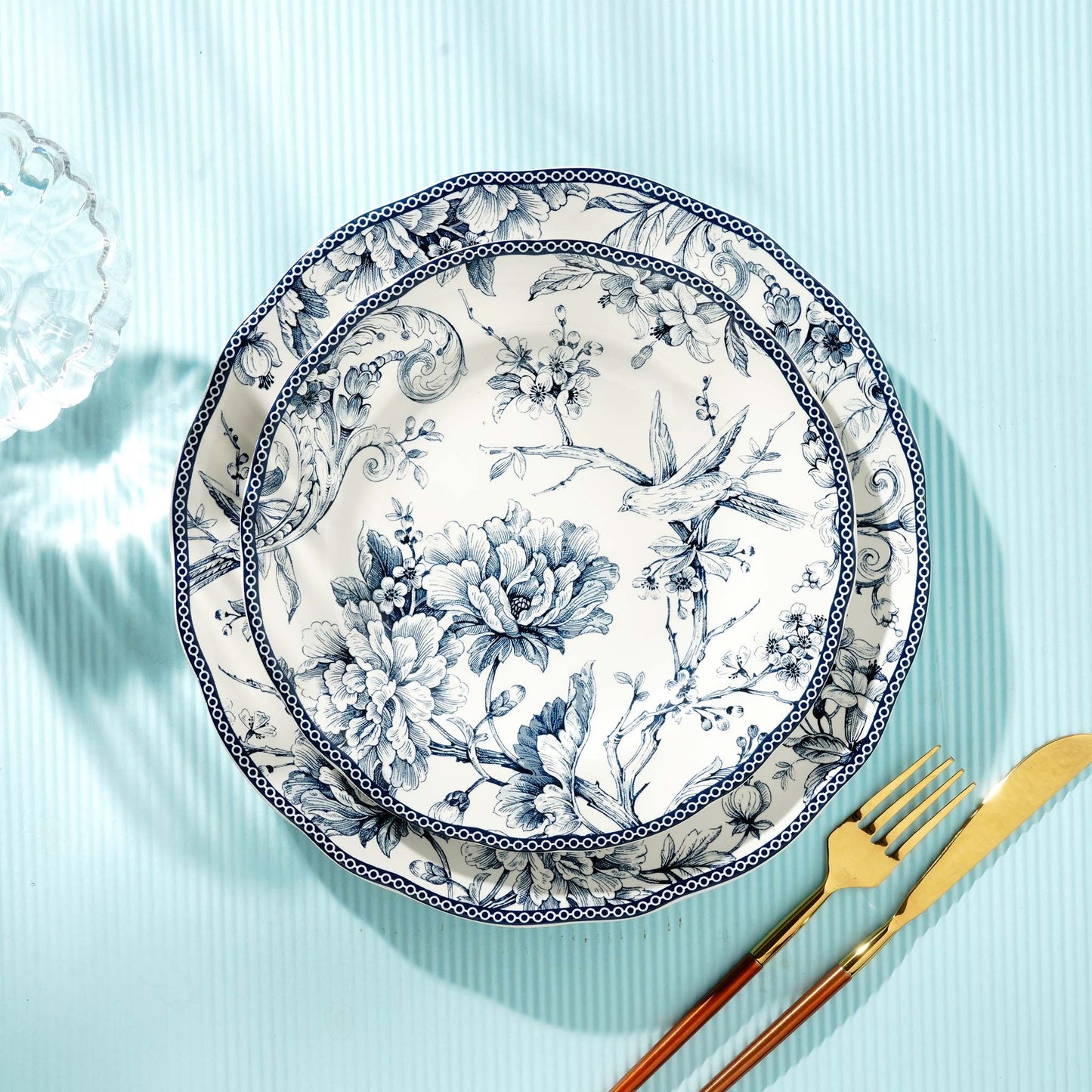 Side Plate Heritage Bloom - Vintage Floral Style Fine Porcelain Side Plates (Set of 6)