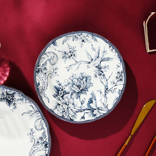 Side Plate Heritage Bloom - Vintage Floral Style Fine Porcelain Side Plates (Set of 6)