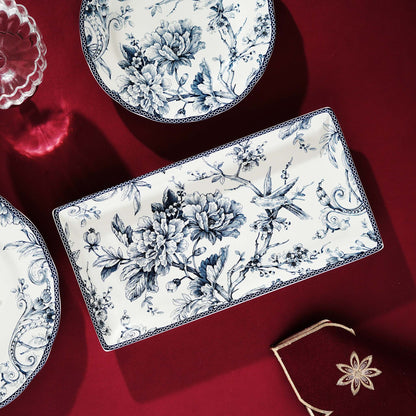 Side Plate Heritage Bloom - Vintage Floral Style Fine Porcelain Side Plates (Set of 6)
