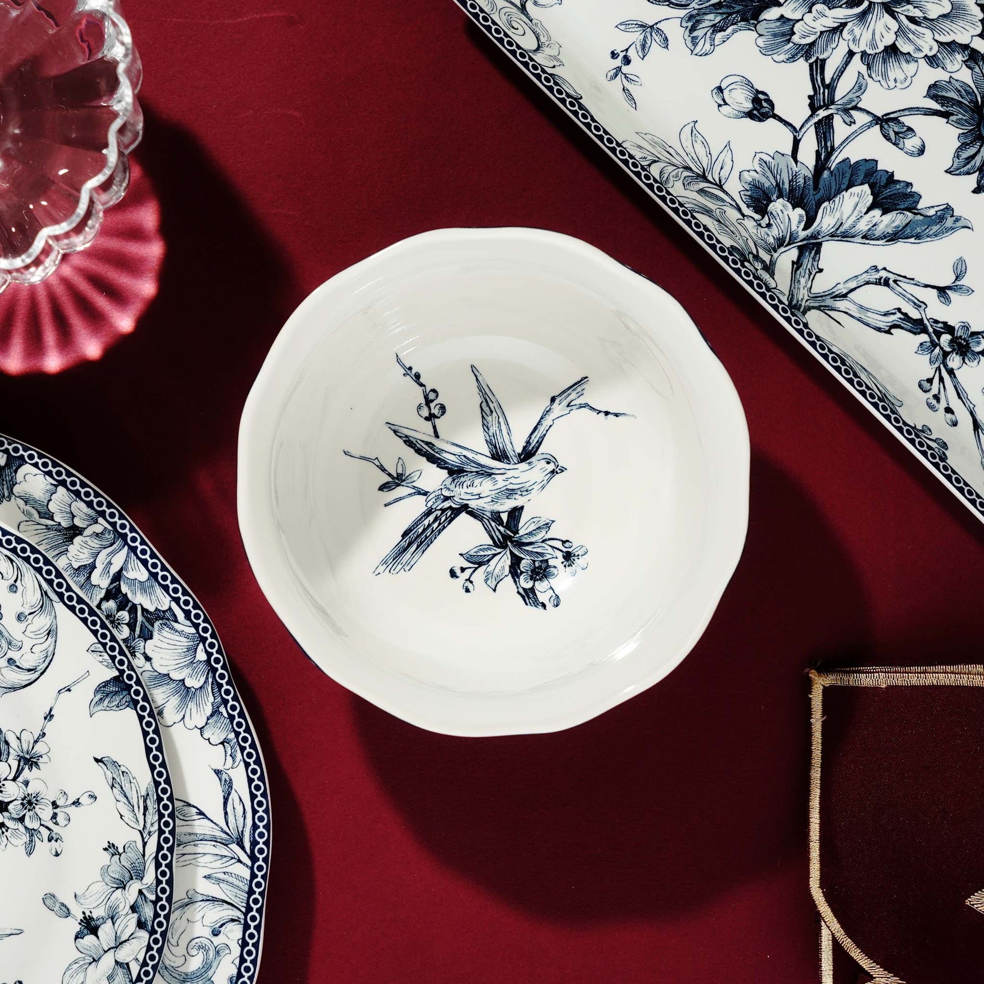 Side Plate Heritage Bloom - Vintage Floral Style Fine Porcelain Side Plates (Set of 6)