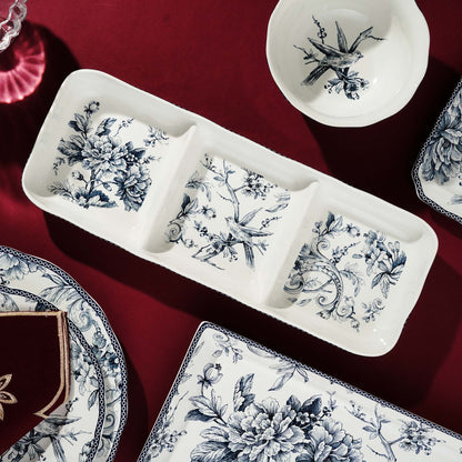 Side Plate Heritage Bloom - Vintage Floral Style Fine Porcelain Side Plates (Set of 6)