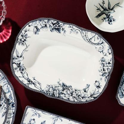 Side Plate Heritage Bloom - Vintage Floral Style Fine Porcelain Side Plates (Set of 6)