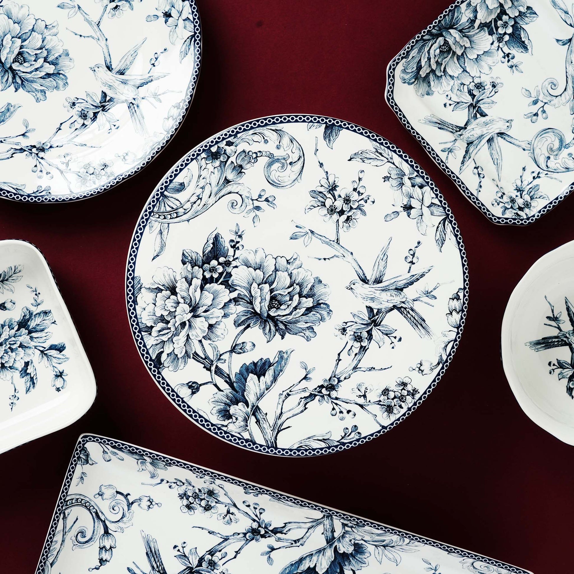 Side Plate Heritage Bloom - Vintage Floral Style Fine Porcelain Side Plates (Set of 6)