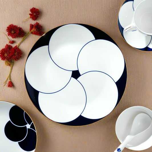 Side Plate Modern Muse - Fine Porcelain Modern Style Side Plates (Set of 6)