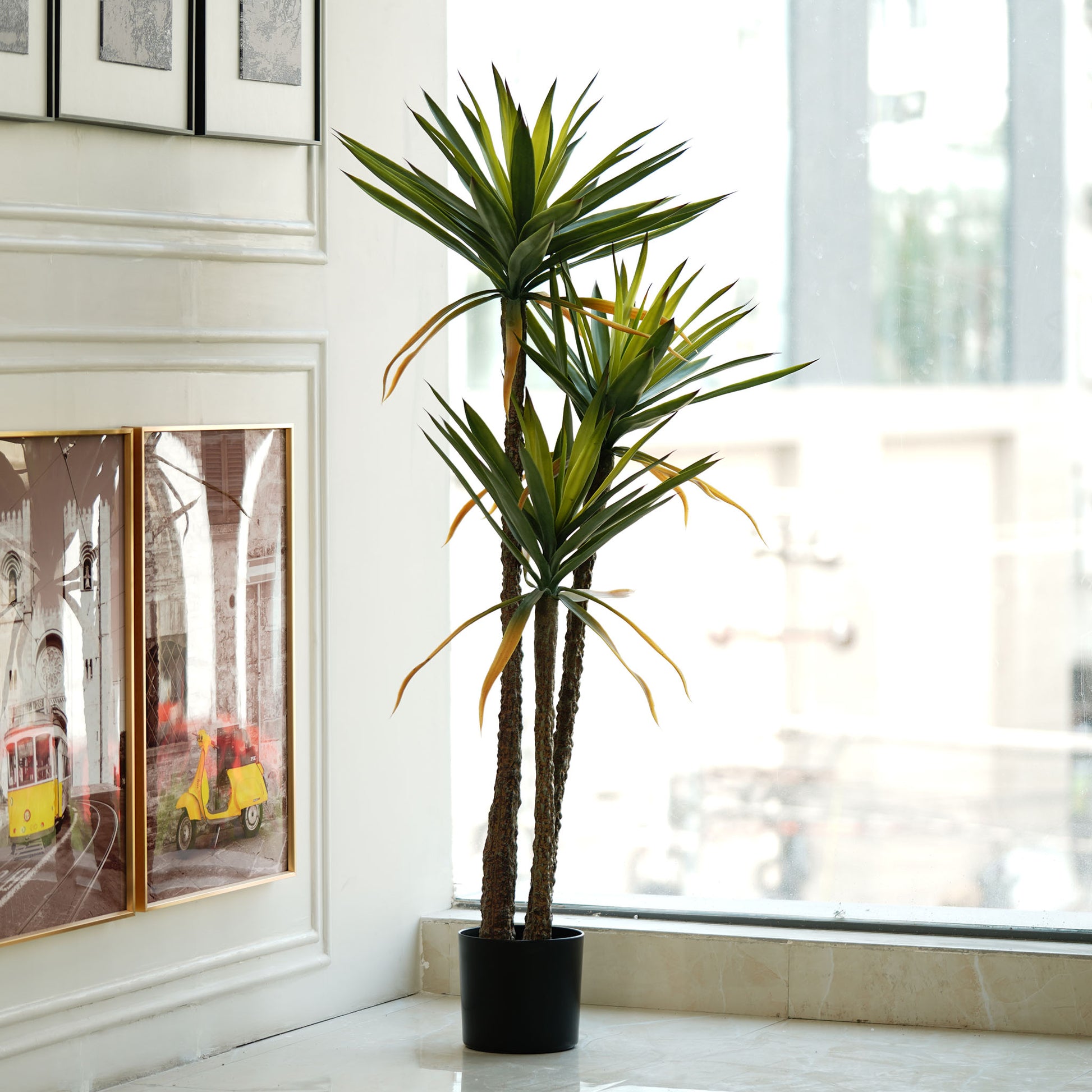 tall yucca plant indoor The Desert Bloom - 5 Feet Tall Artificial Yucca Plant by La Muse