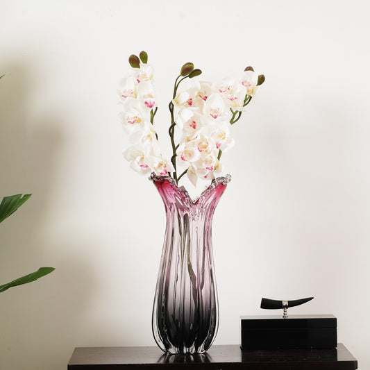 Mystical Mermaid - Fish Shaped Pink Glass Table Vase