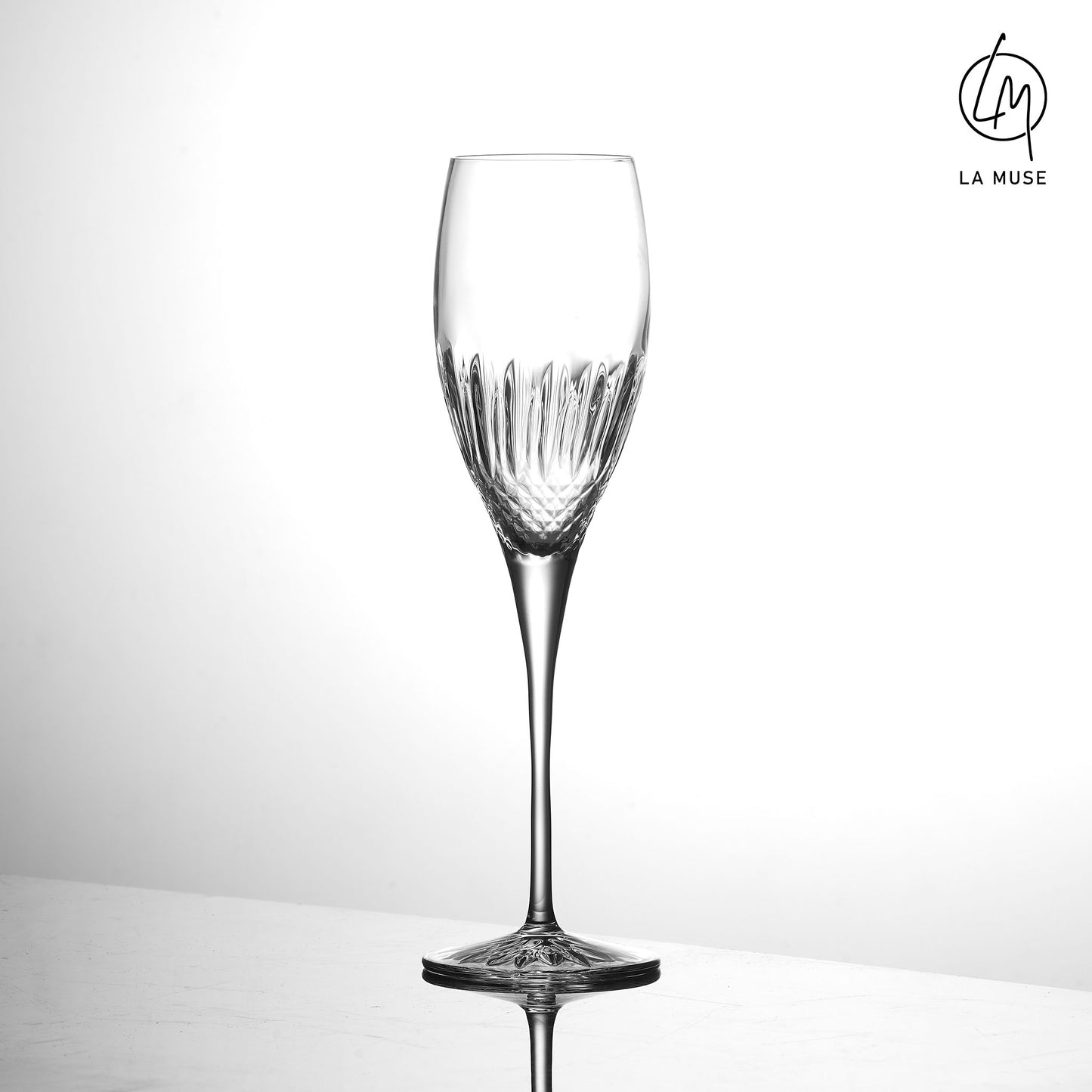 Wine Glass Diamond Drizzle - Champagne Glasses Set (220 ml)