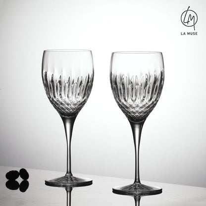 Wine Glass Diamond Drizzle - Wine Glasses Set (520 ml)