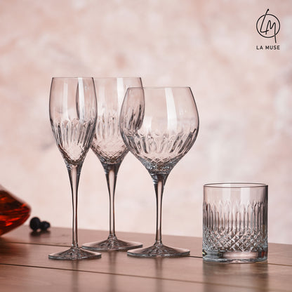 Cocktail Glass Diamond Drizzle - Ballet Cocktail & Gin Glasses Set (650 ml)